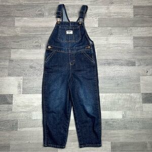 Oshkosh B'gosh Girls Dark Wash Glitter Sparkle Overalls 4T